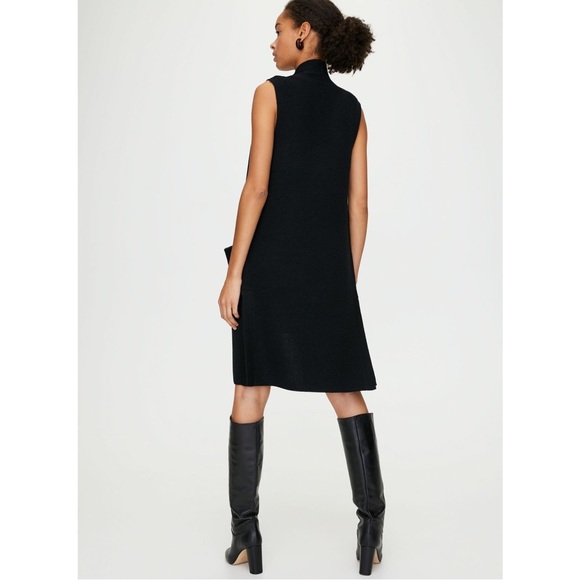 Aritzia Wilfred Olivie Merino Wool Long Vest Cardigan Black XXS - Picture 10 of 14